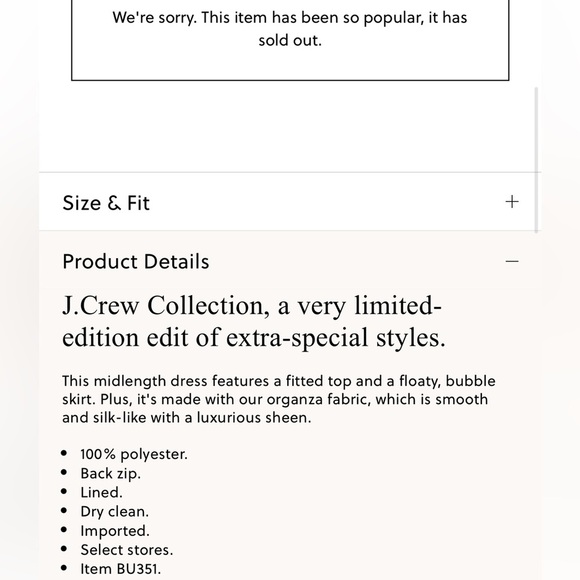 NWT J Crew Collection bubble-skirt drop-waist dress in organza BU351 - Picture 12 of 12